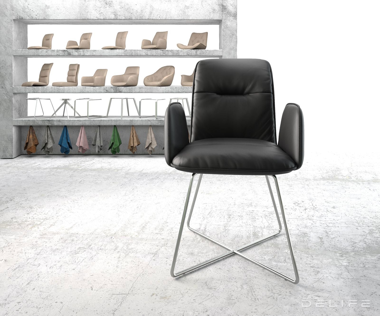 Blagovaonska stolica Vinja, Materijal: Koža