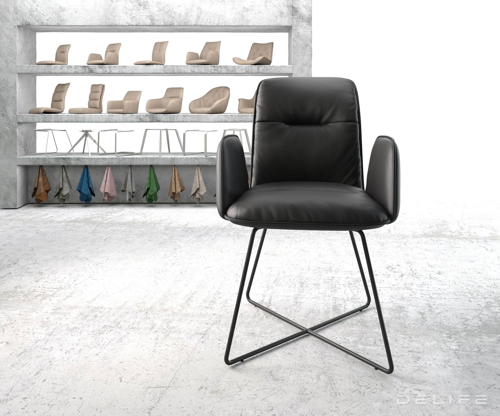 Blagovaonska stolica Vinja, Materijal: Koža