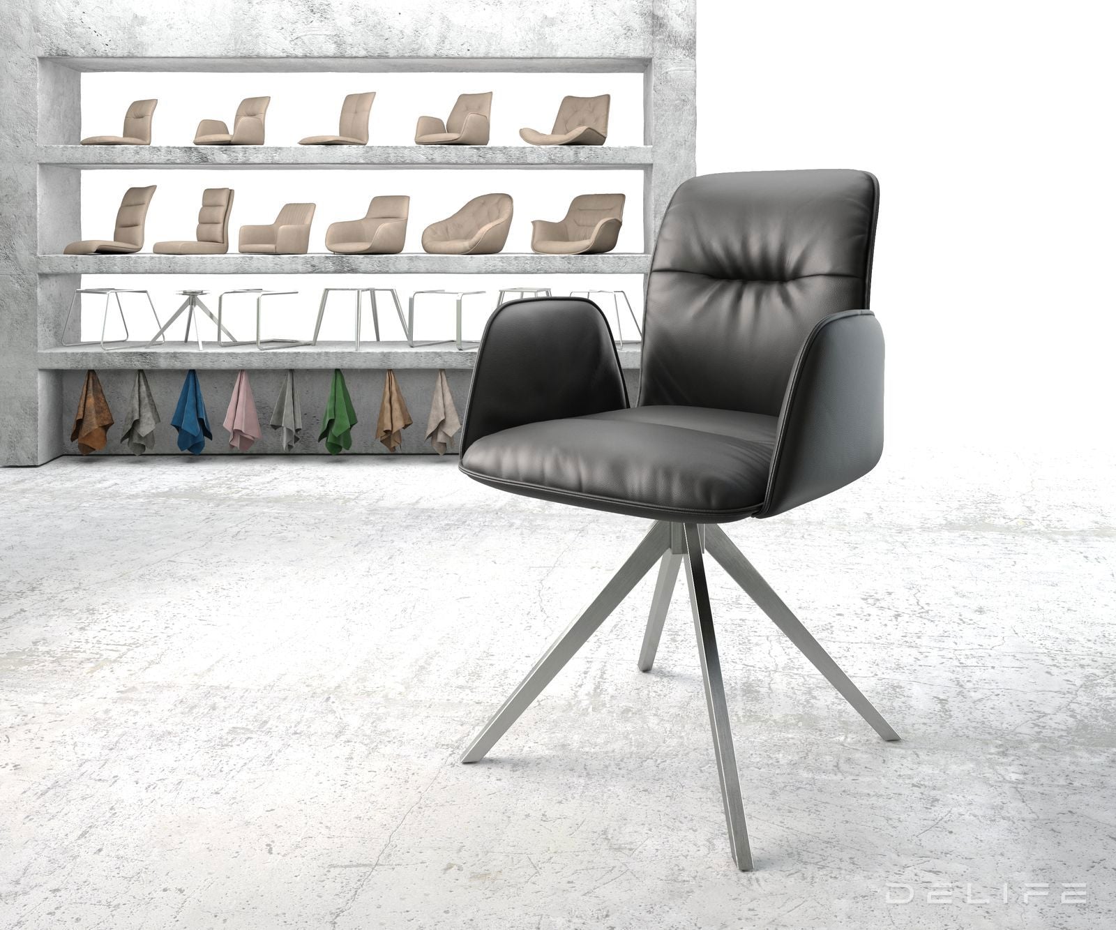 Blagovaonska stolica Vinja, Materijal: Koža