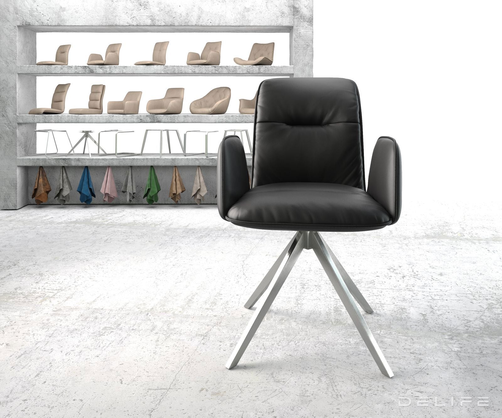 Blagovaonska stolica Vinja, Materijal: Koža