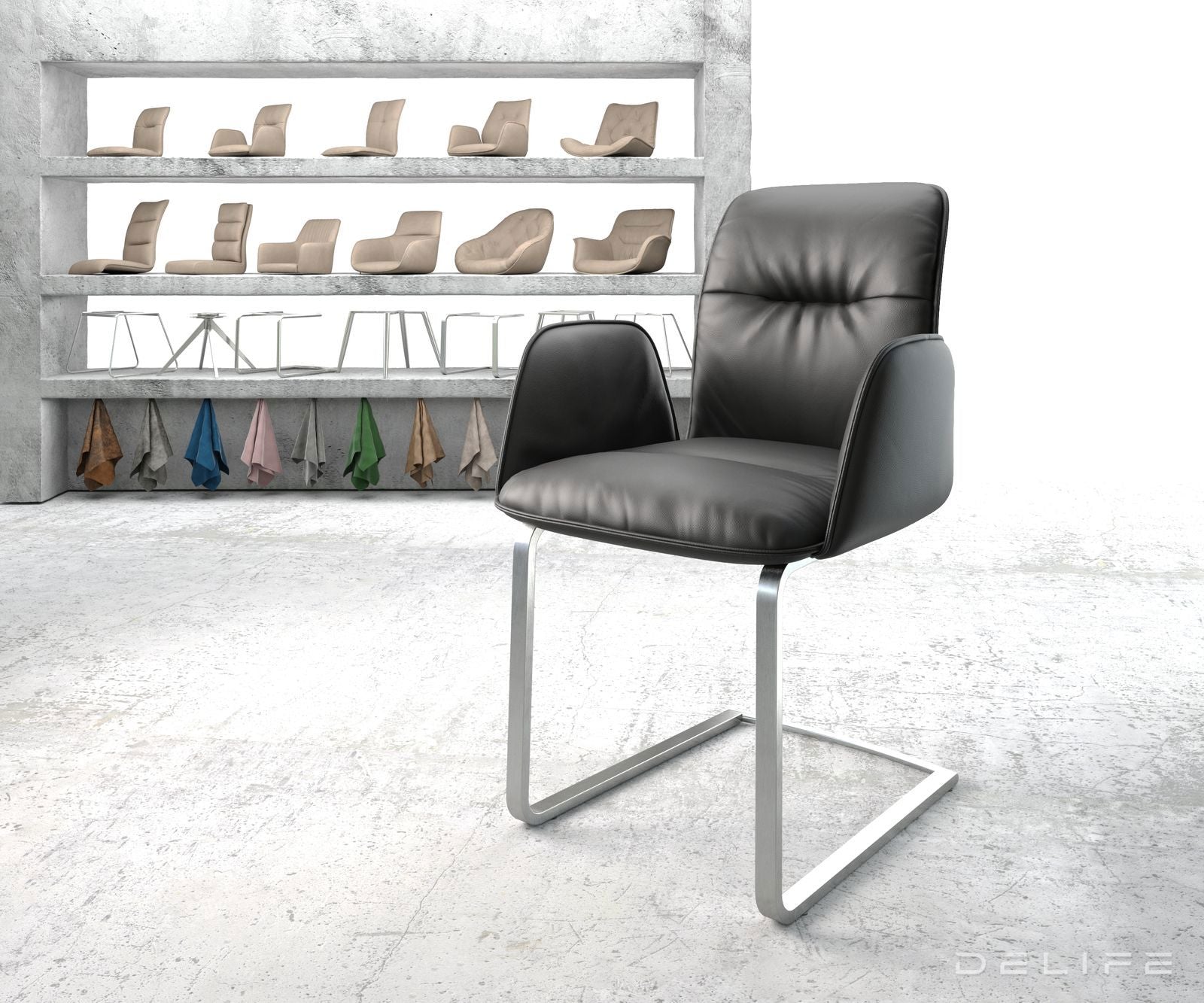 Blagovaonska stolica Vinja, Materijal: Koža