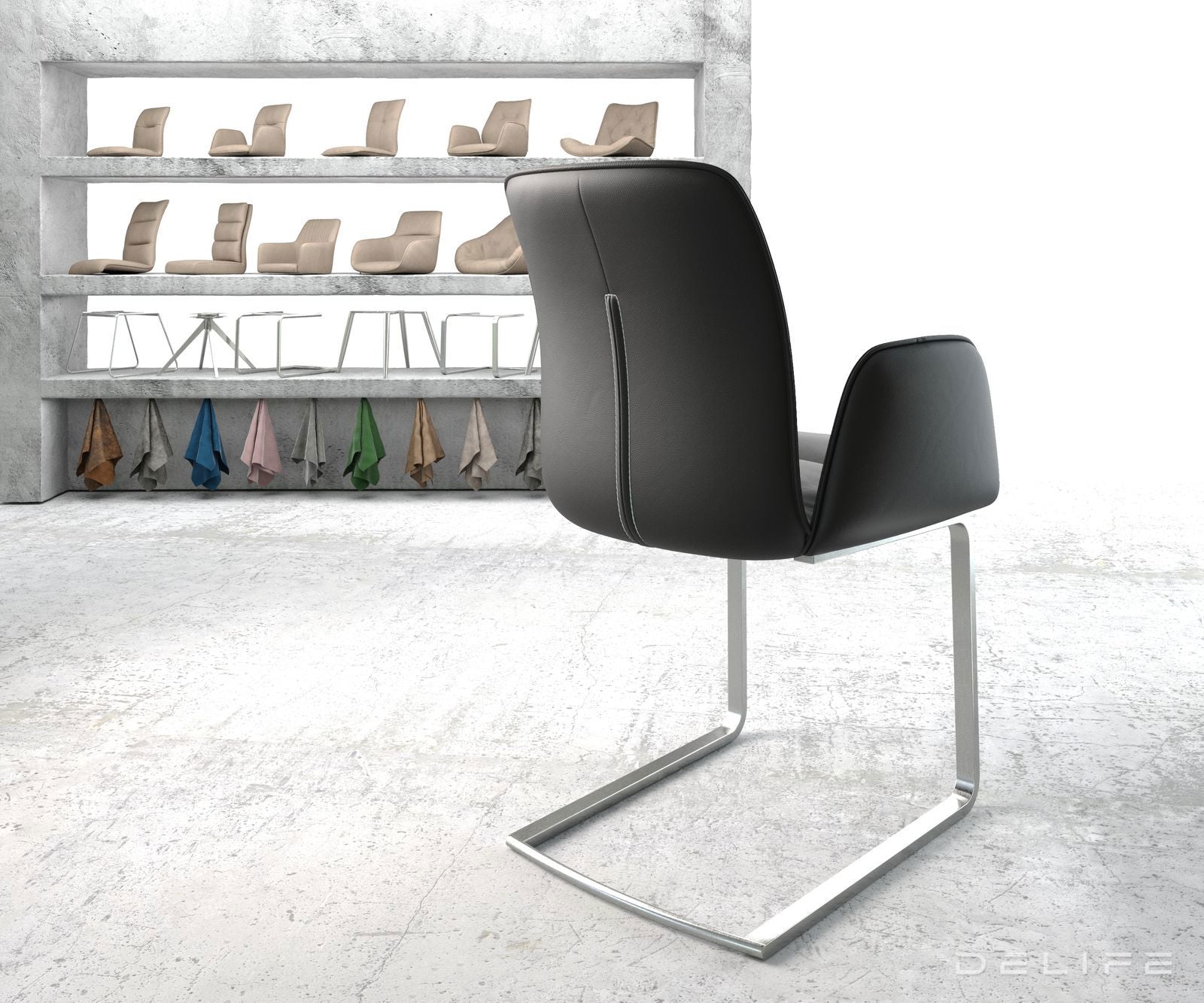 Blagovaonska stolica Vinja, Materijal: Koža