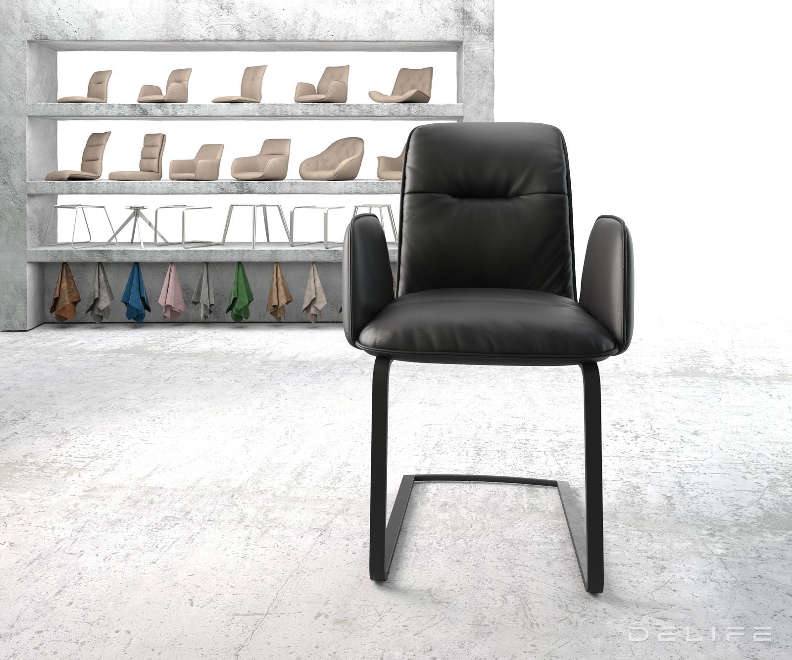 Blagovaonska stolica Vinja, Materijal: Koža