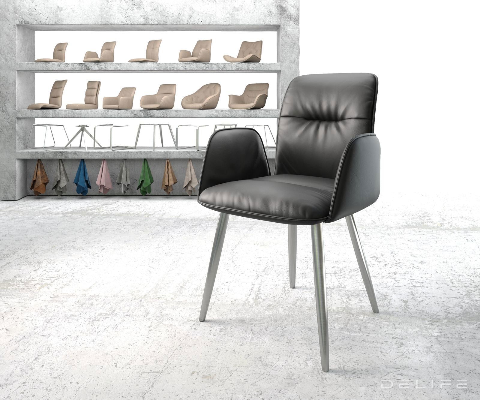 Blagovaonska stolica Vinja, Materijal: Koža