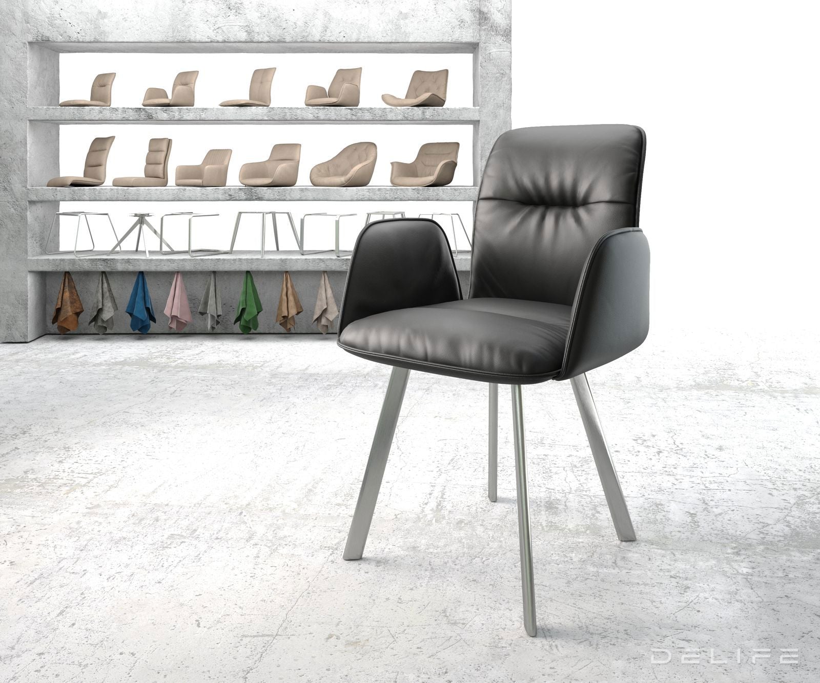 Blagovaonska stolica Vinja, Materijal: Koža