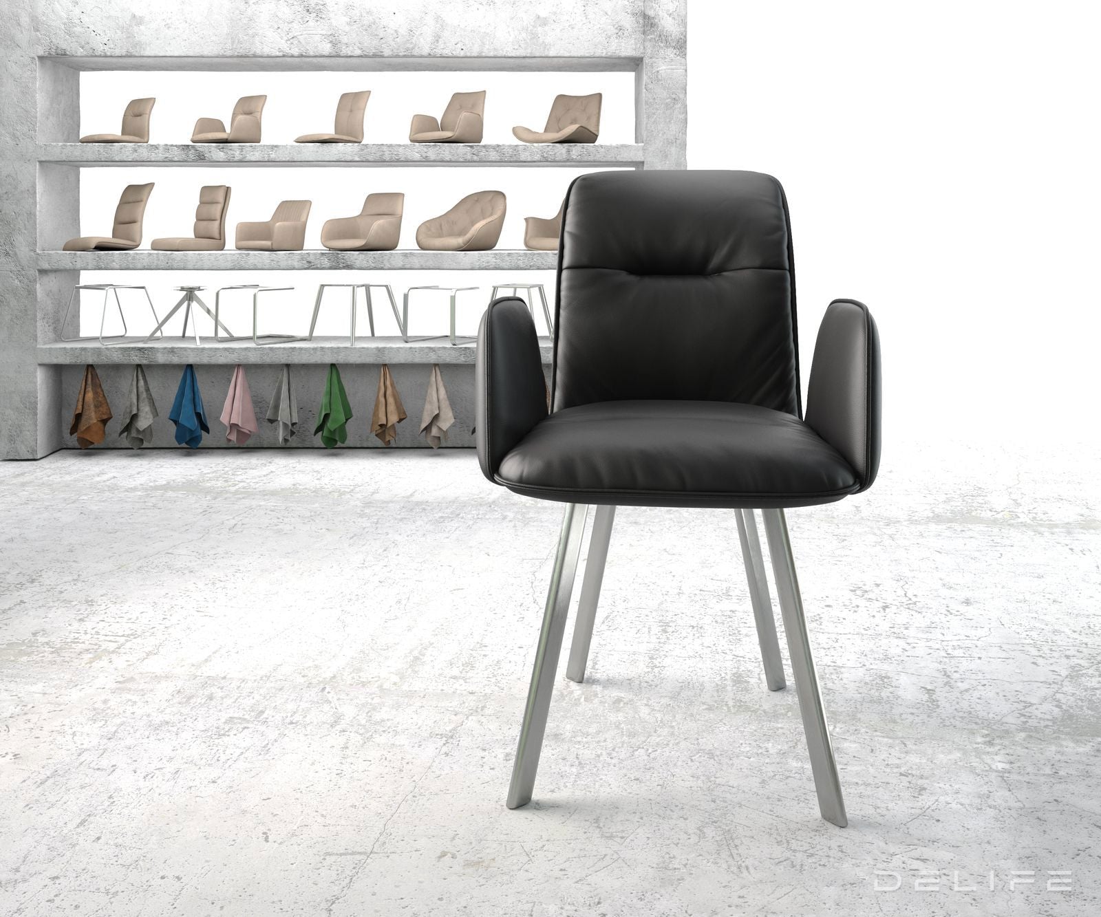 Blagovaonska stolica Vinja, Materijal: Koža