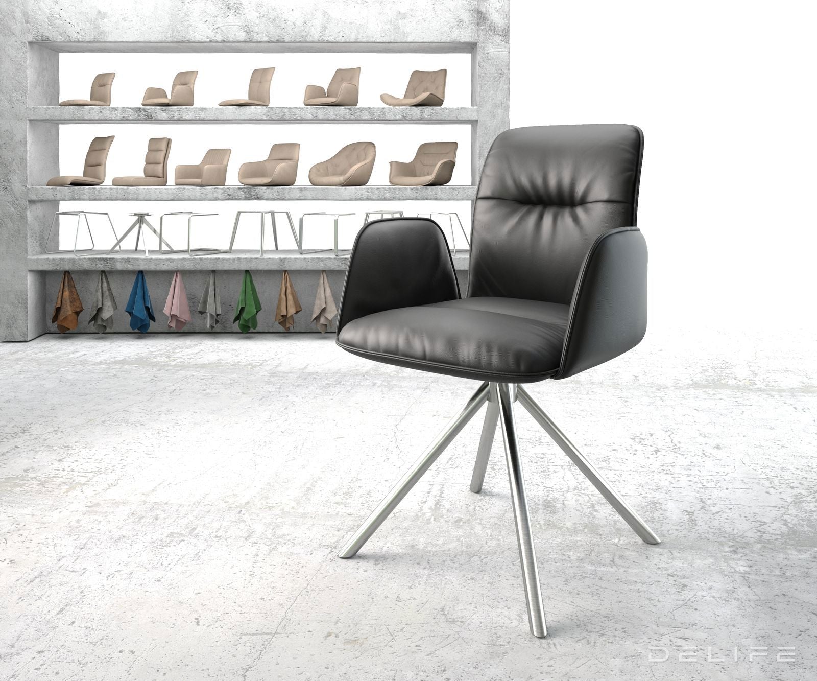 Blagovaonska stolica Vinja, Materijal: Koža