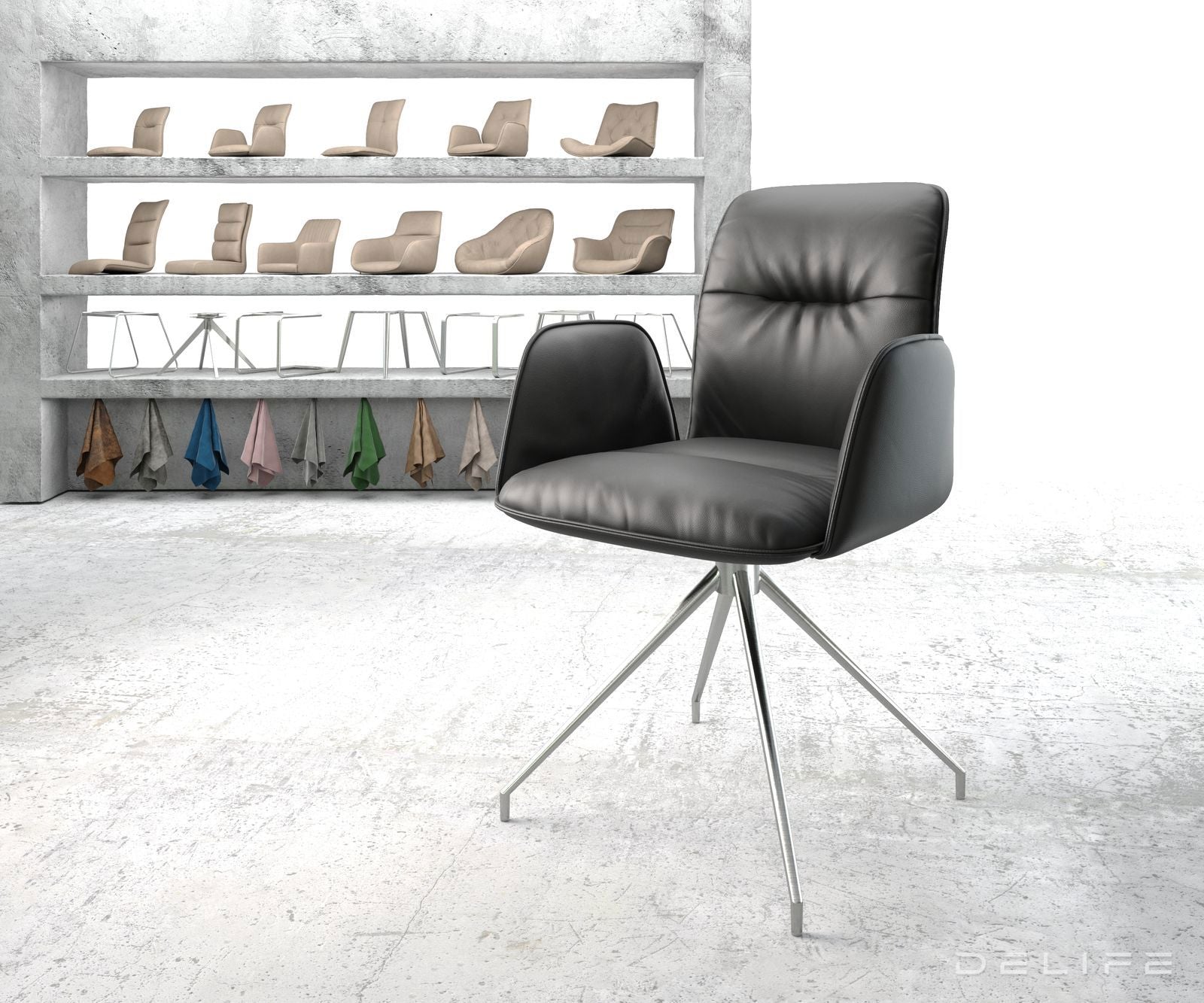 Blagovaonska stolica Vinja, Materijal: Koža