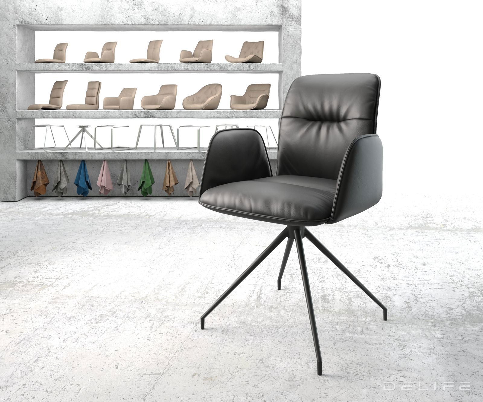 Blagovaonska stolica Vinja, Materijal: Koža