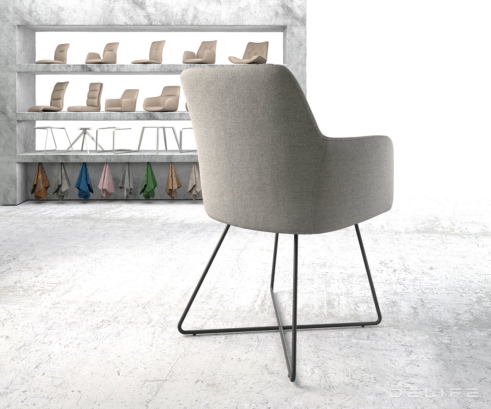 Blagovaonska stolica Greg, Materijal: Ravno tkanje