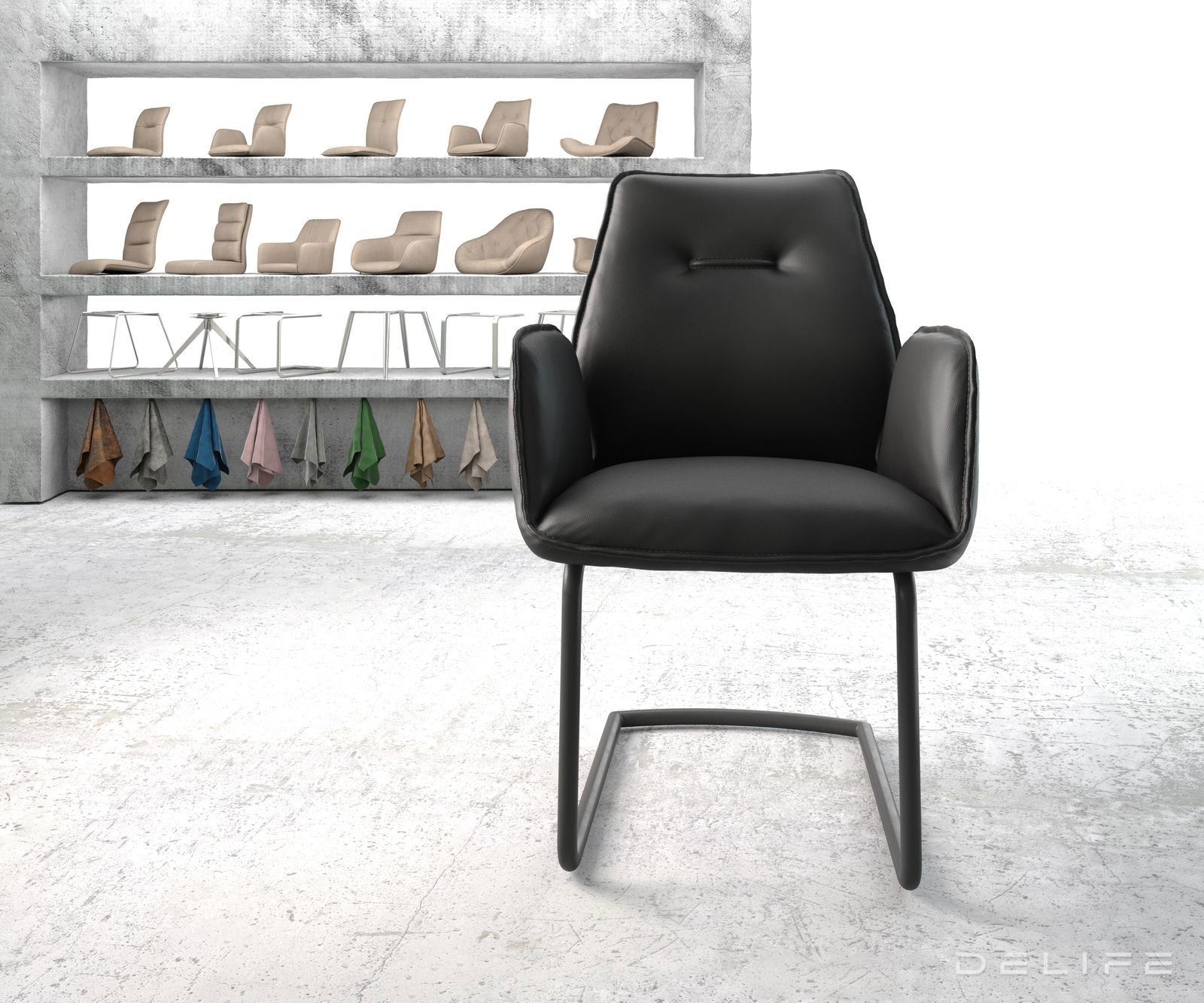 Blagovaonska stolica Zoa, Materijal: Koža