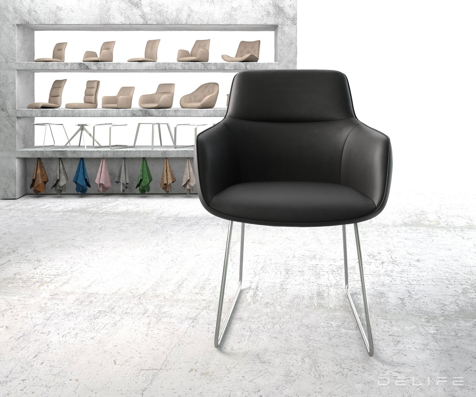 Blagovaonska stolica Pejo, Materijal: Koža