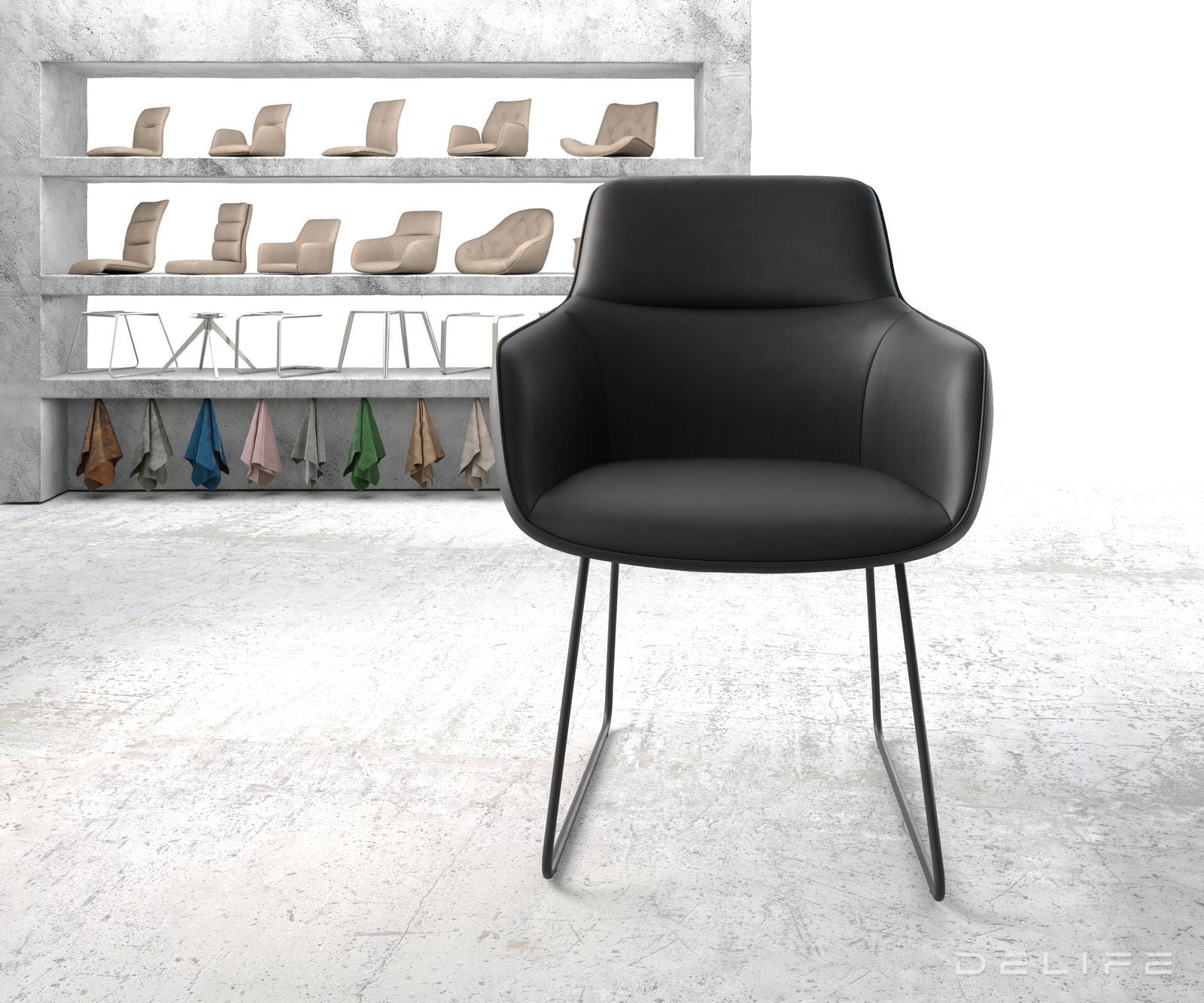 Blagovaonska stolica Pejo, Materijal: Koža