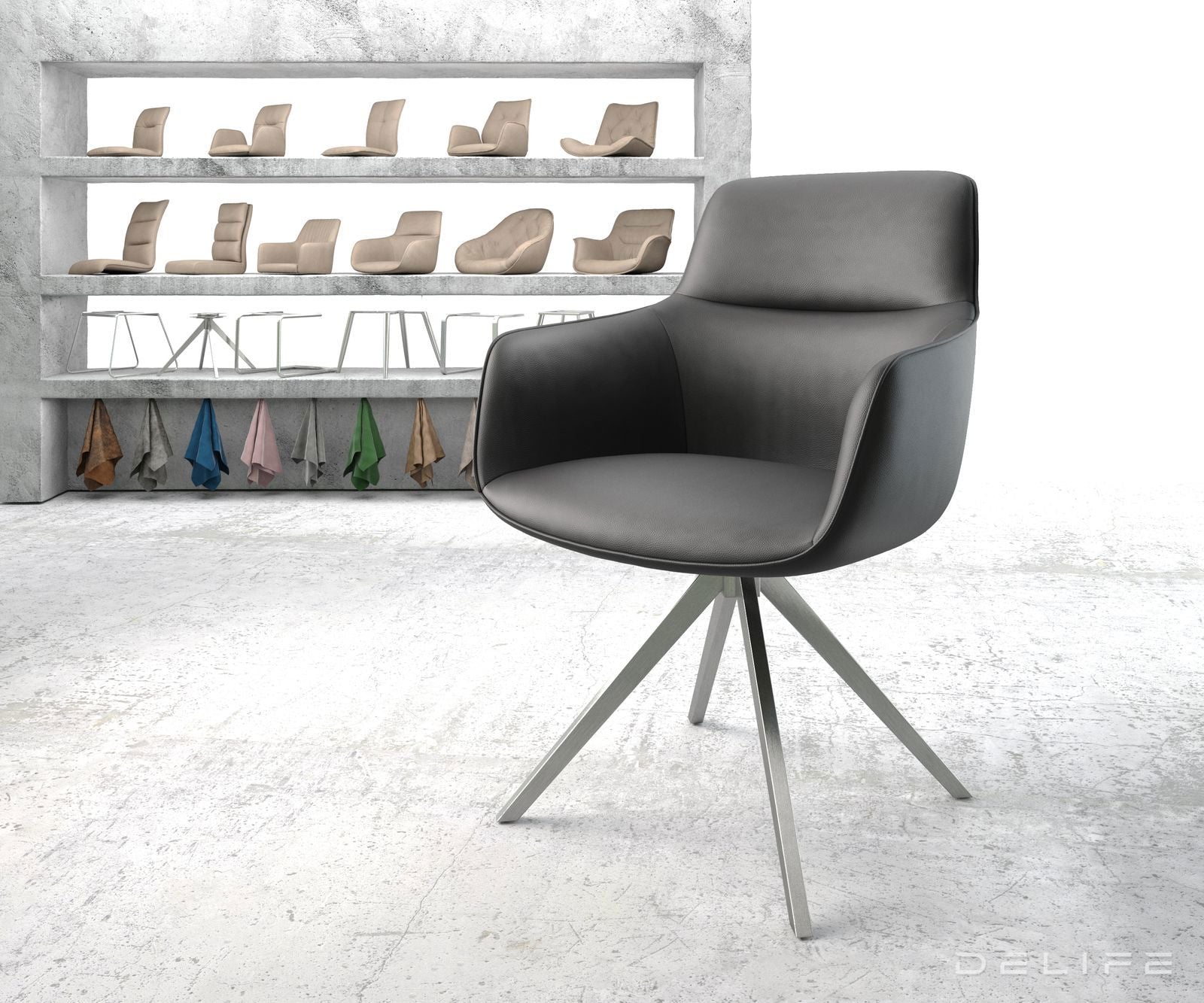 Blagovaonska stolica Pejo, Materijal: Koža