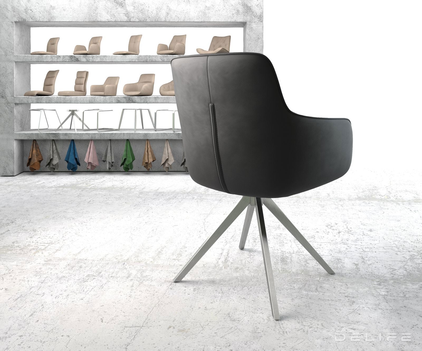 Blagovaonska stolica Pejo, Materijal: Koža