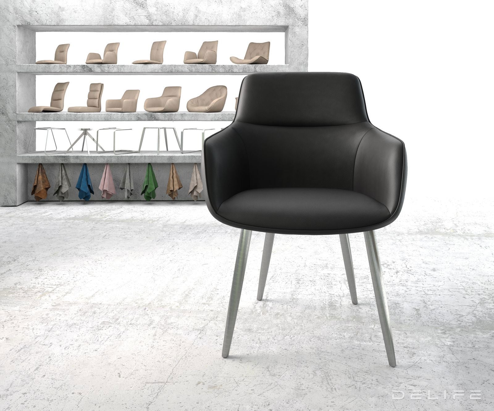 Blagovaonska stolica Pejo, Materijal: Koža