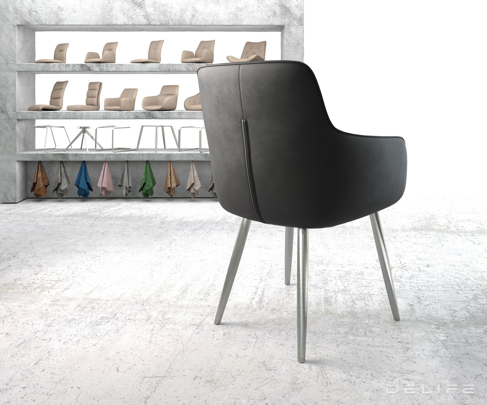 Blagovaonska stolica Pejo, Materijal: Koža