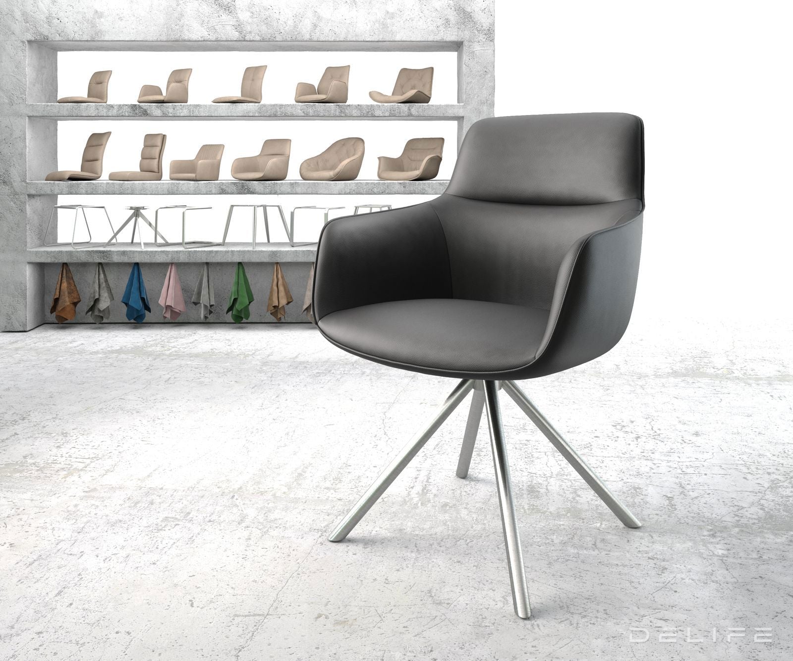 Blagovaonska stolica Pejo, Materijal: Koža