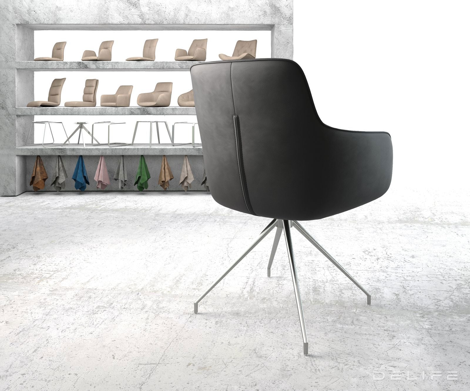 Blagovaonska stolica Pejo, Materijal: Koža