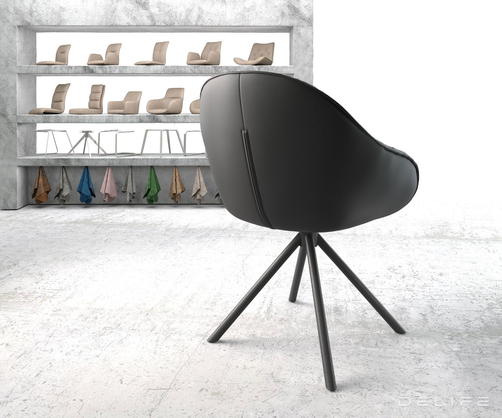 Blagovaonska stolica Gaio, Materijal: Koža