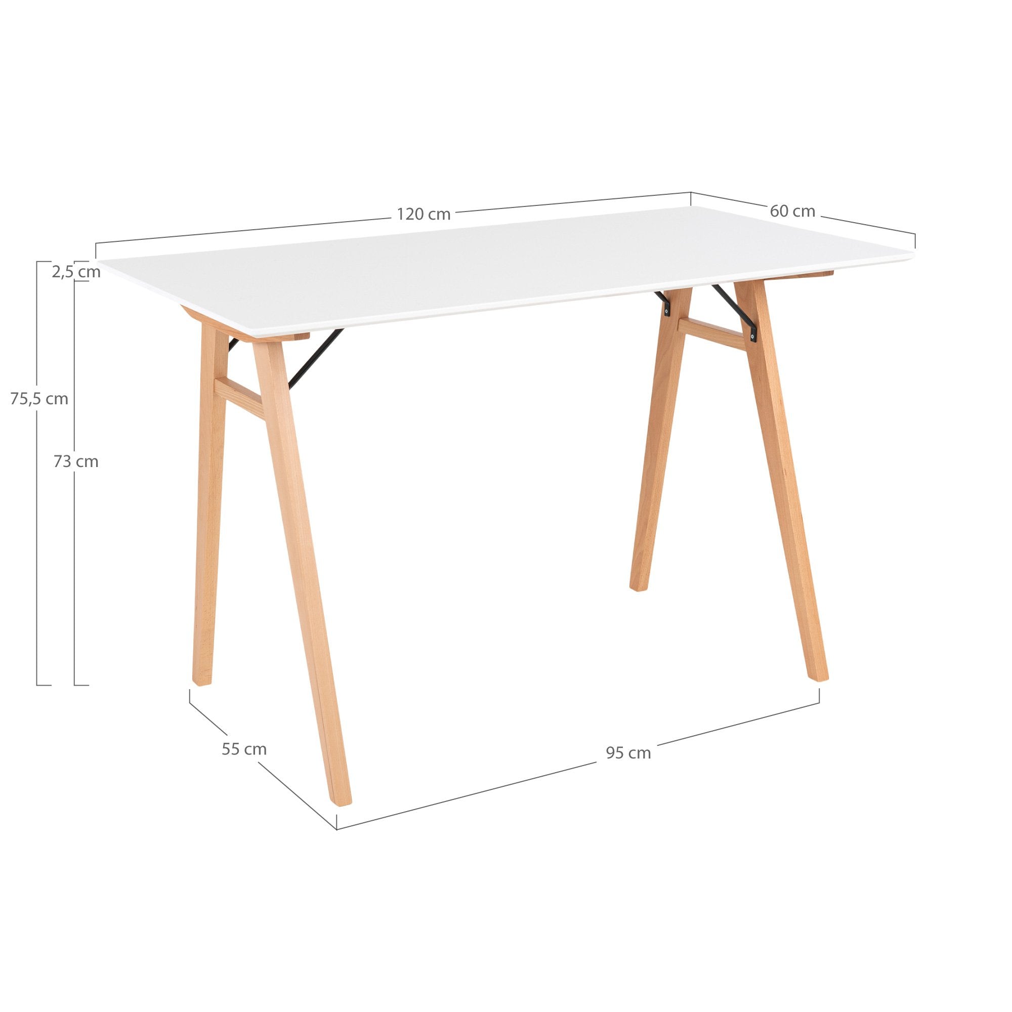 Uredski stol Vojens, Materijal: MDF