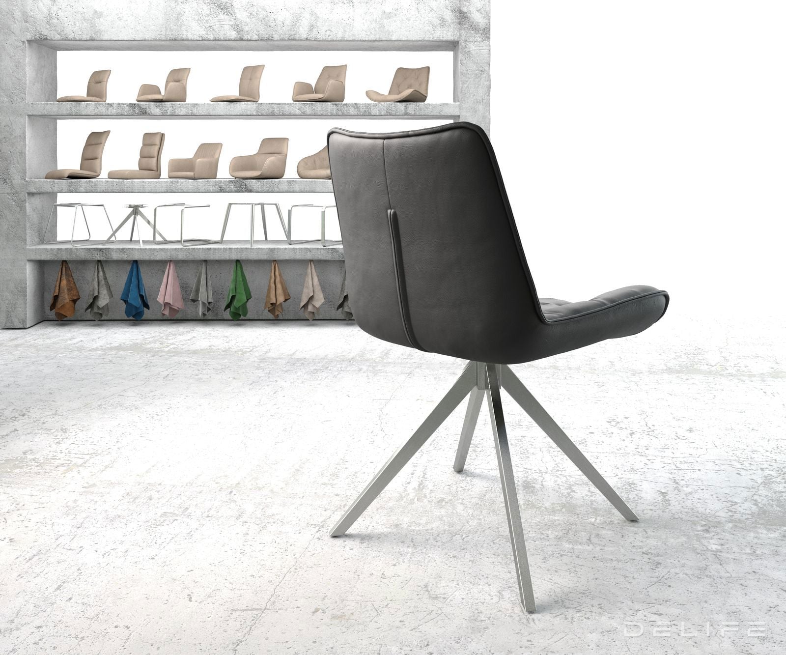 Blagovaonska stolica Taimi, Materijal: Koža