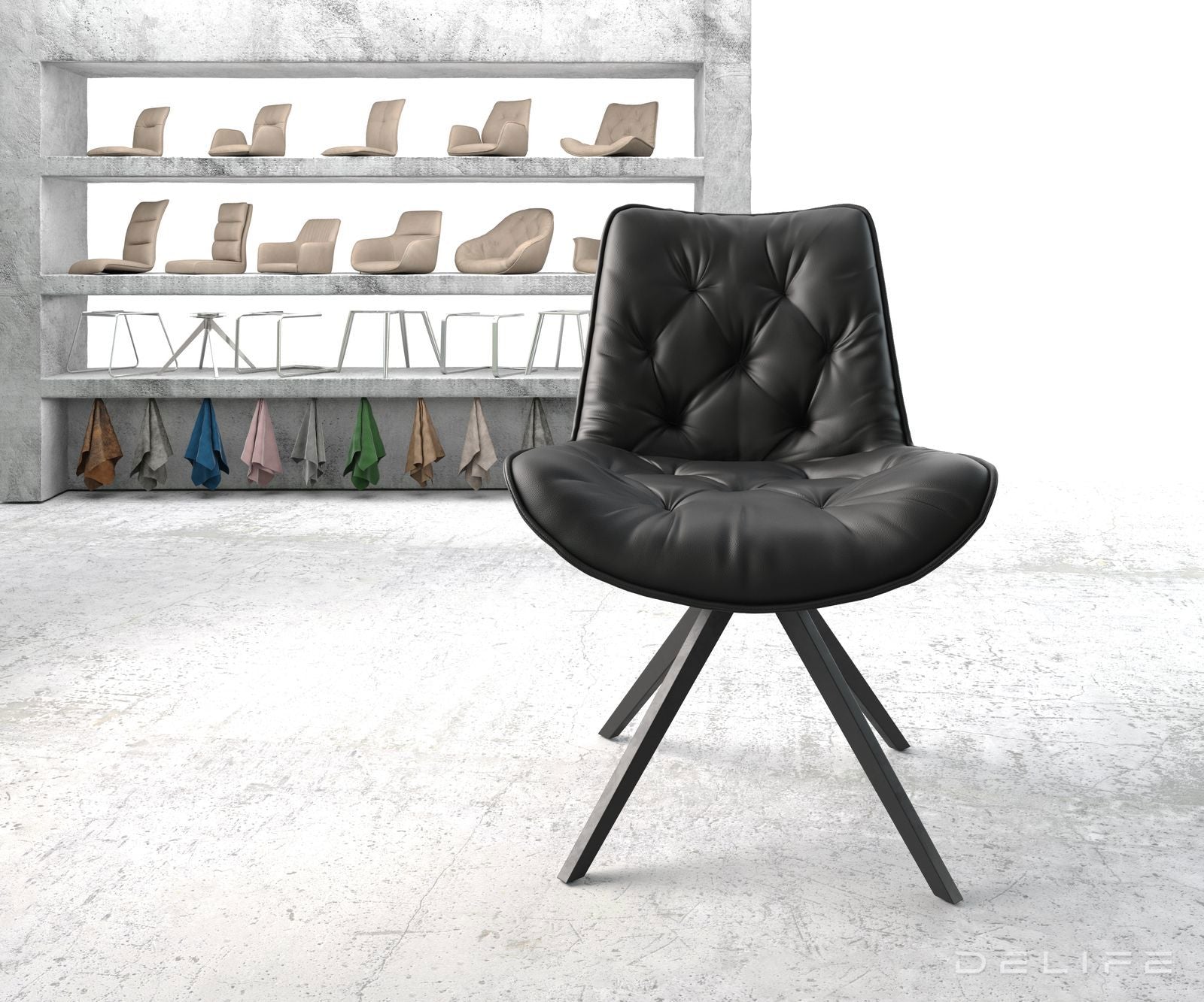 Blagovaonska stolica Taimi, Materijal: Koža