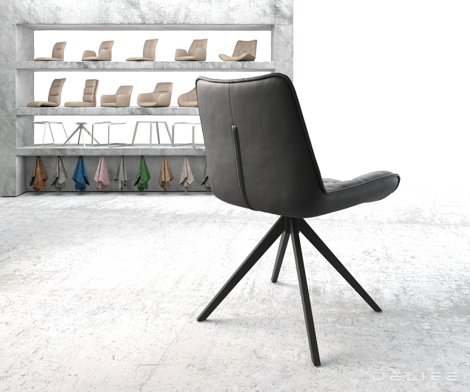 Blagovaonska stolica Taimi, Materijal: Koža