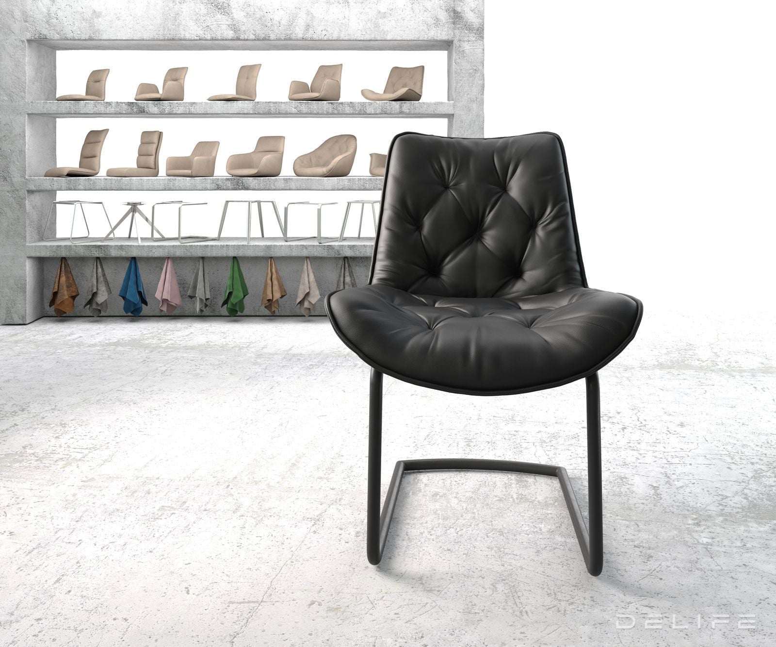 Blagovaonska stolica Taimi, Materijal: Koža