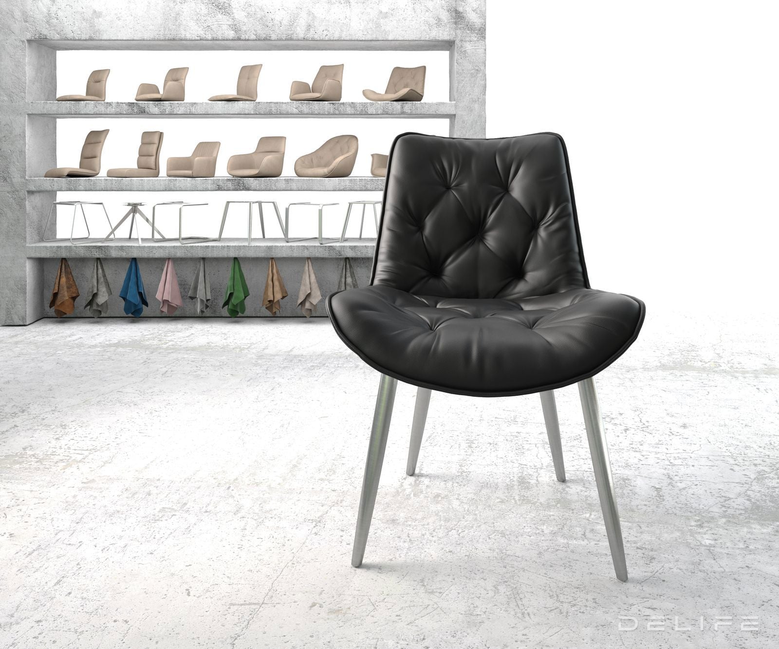 Blagovaonska stolica Taimi, Materijal: Koža