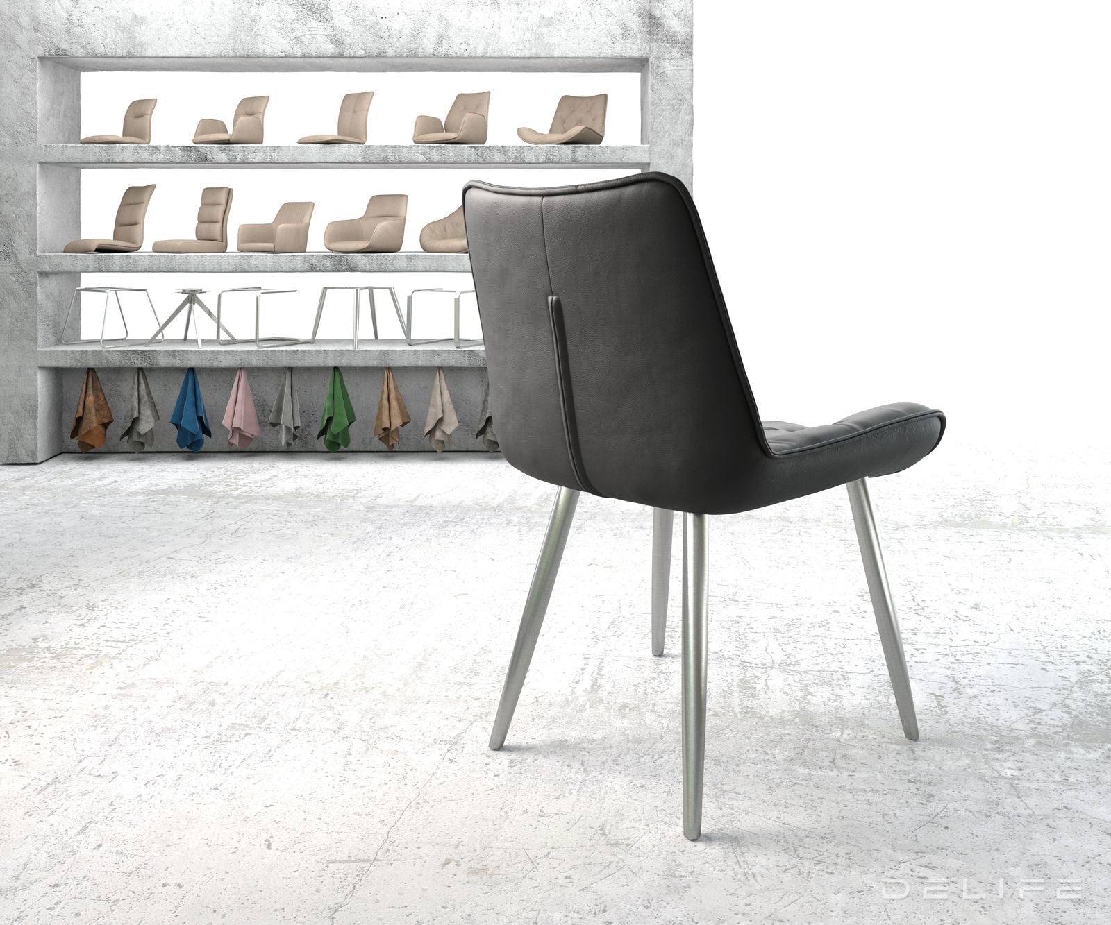 Blagovaonska stolica Taimi, Materijal: Koža