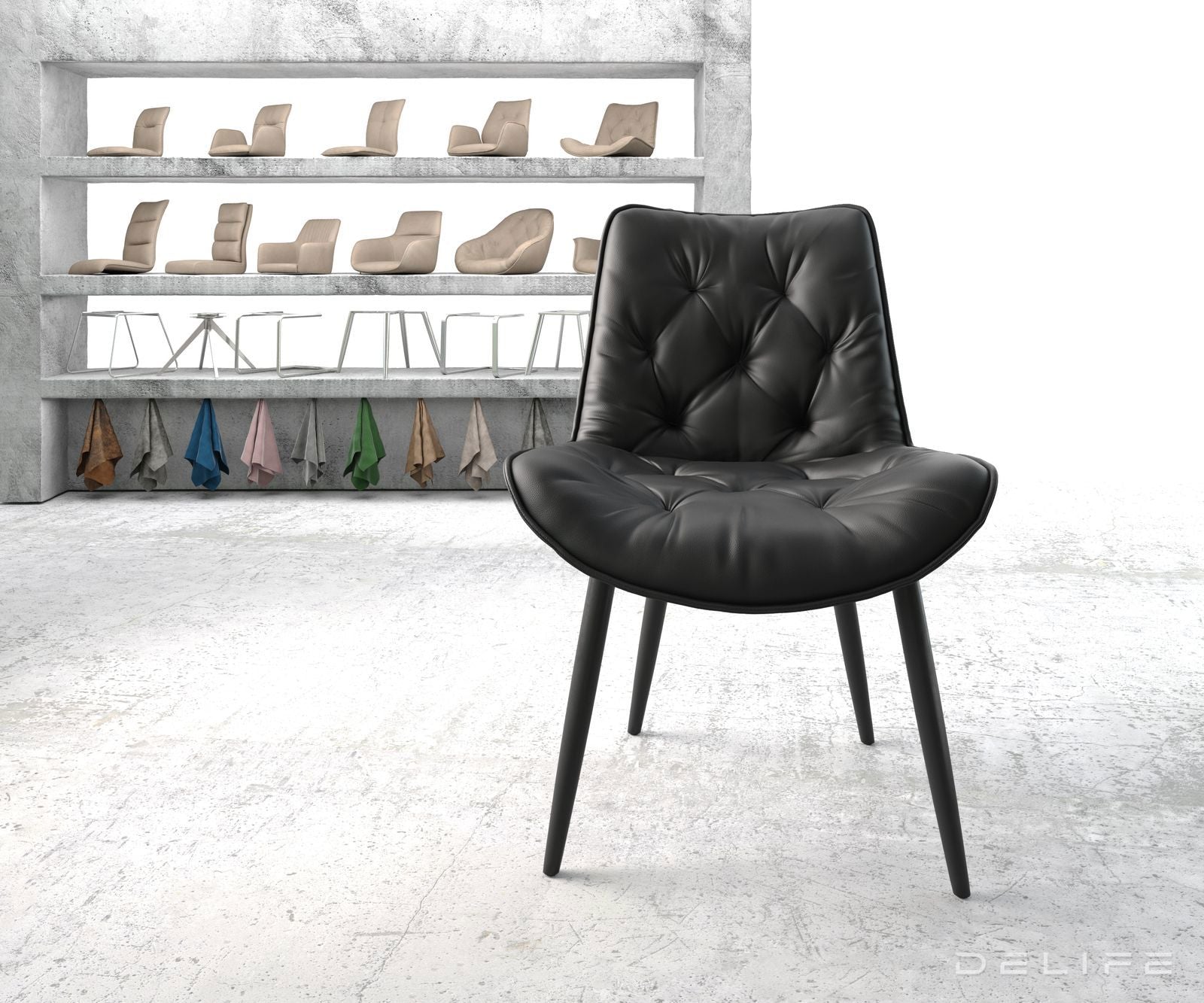 Blagovaonska stolica Taimi, Materijal: Koža