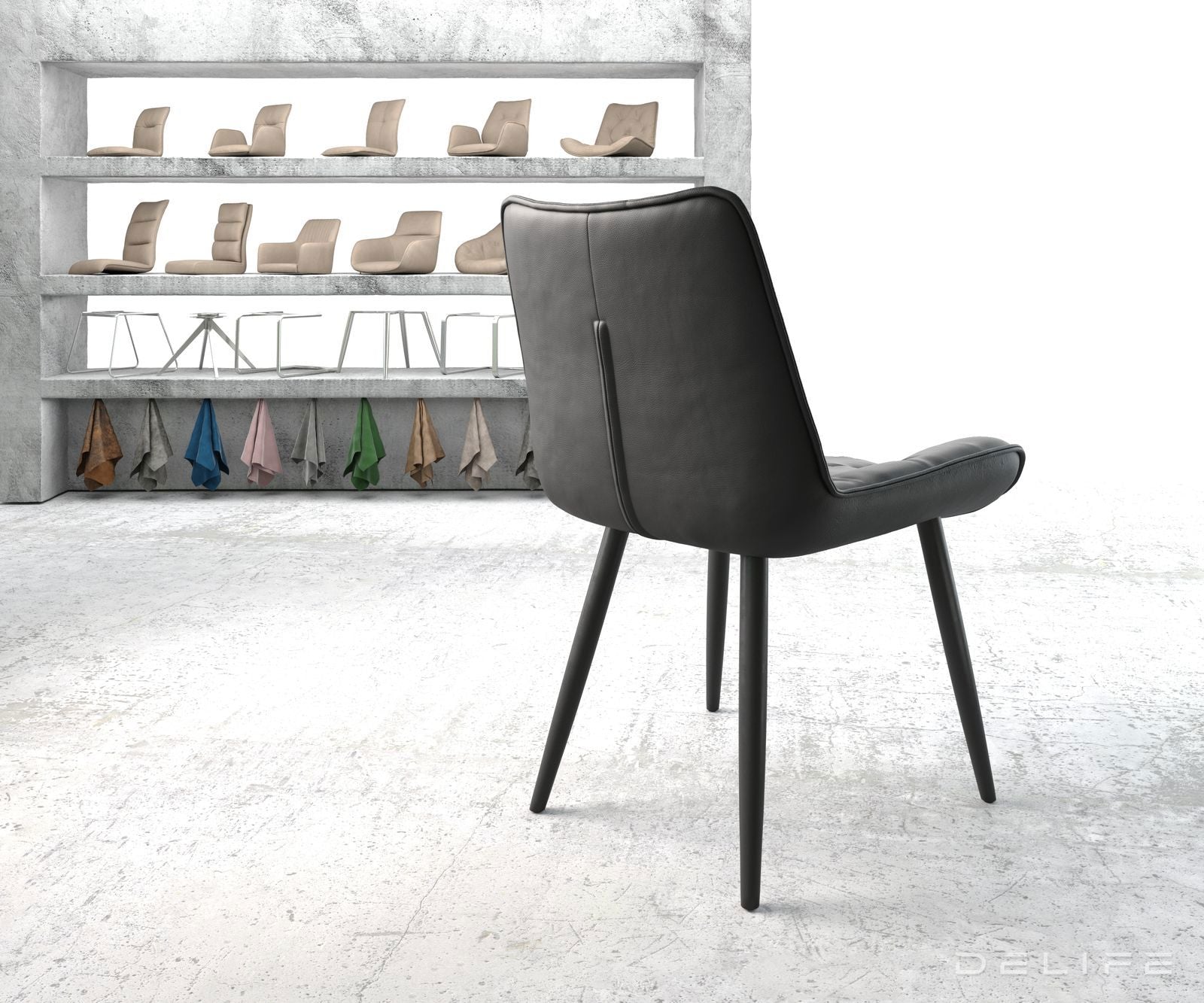 Blagovaonska stolica Taimi, Materijal: Koža