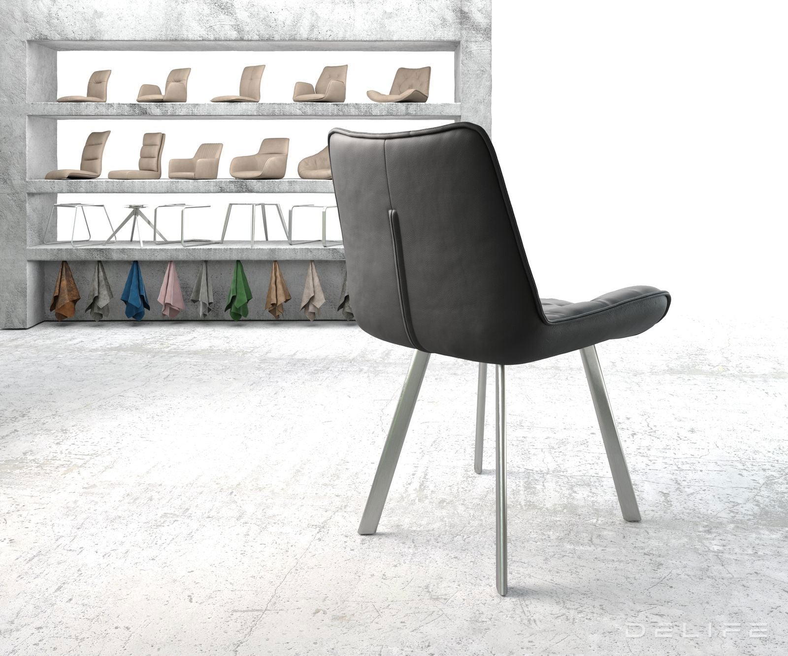 Blagovaonska stolica Taimi, Materijal: Koža