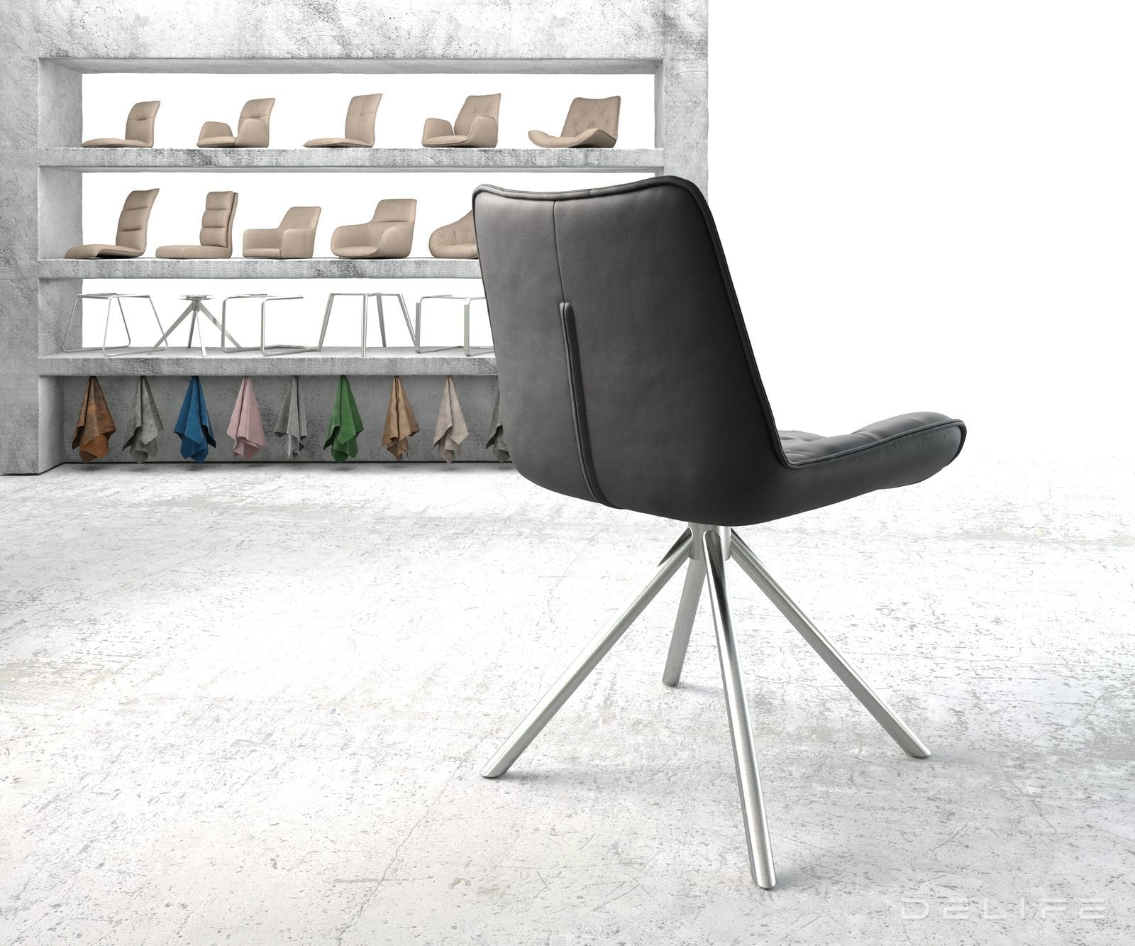 Blagovaonska stolica Taimi, Materijal: Koža