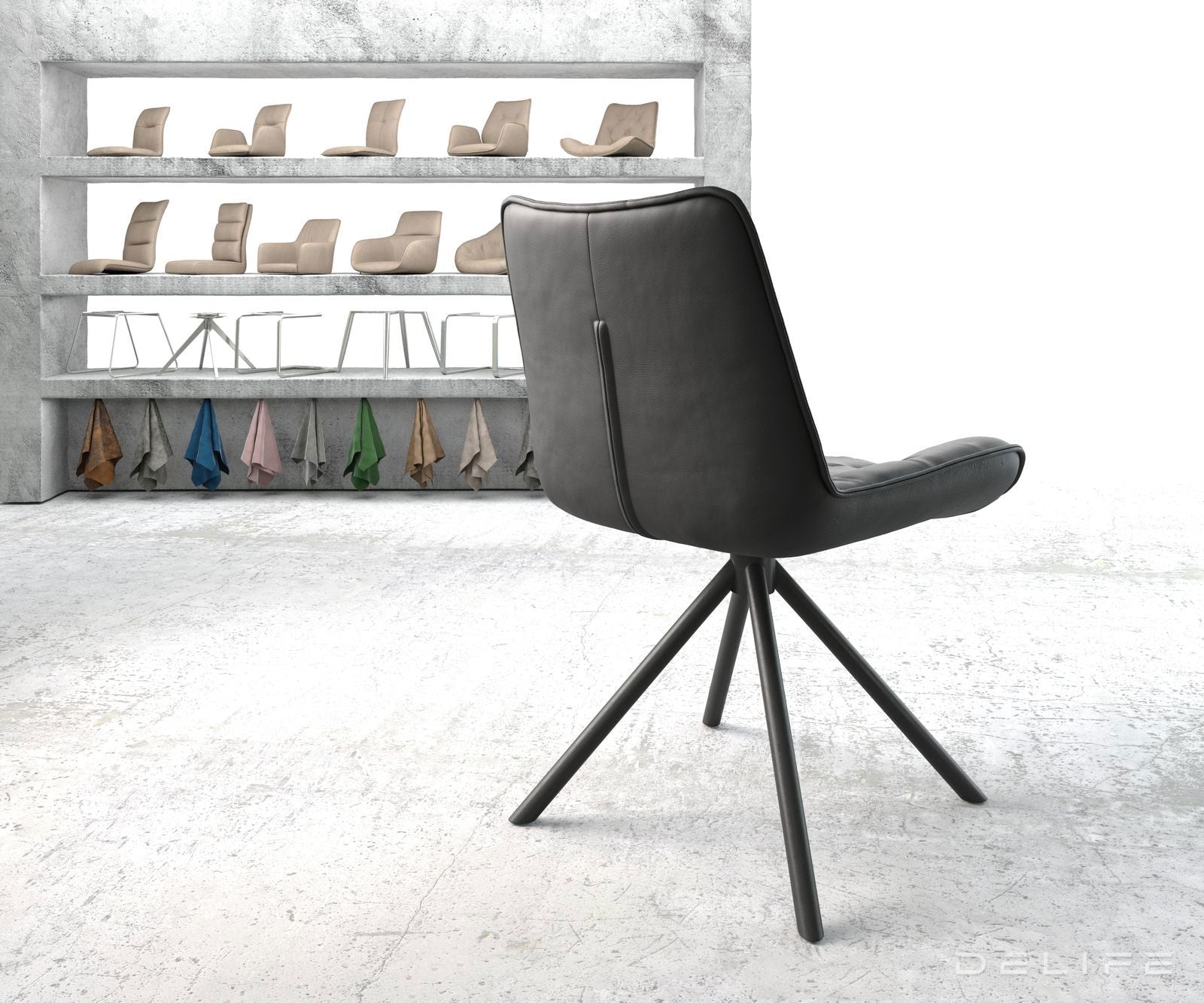 Blagovaonska stolica Taimi, Materijal: Koža