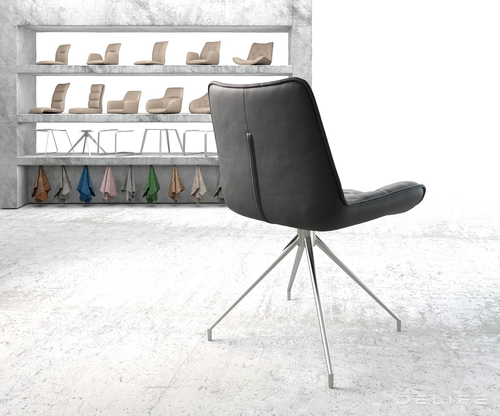 Blagovaonska stolica Taimi, Materijal: Koža