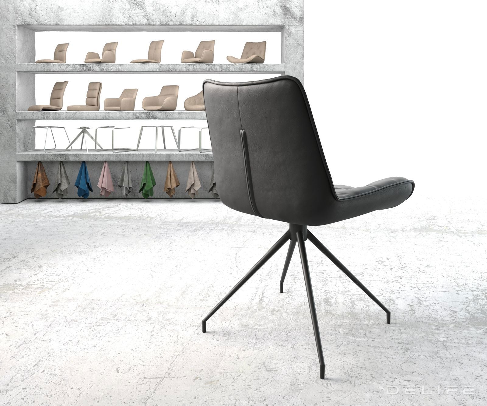 Blagovaonska stolica Taimi, Materijal: Koža