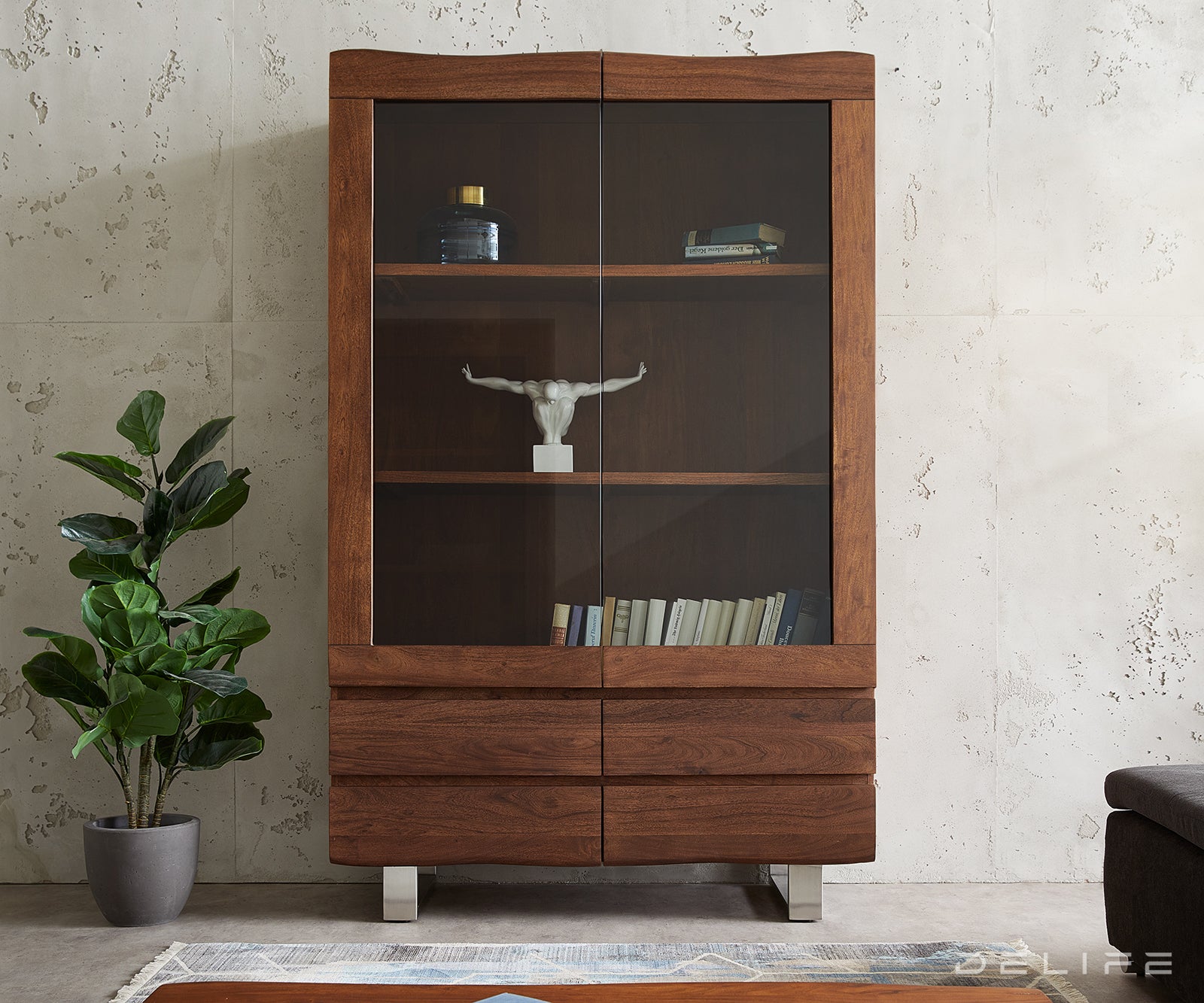 Visoka komoda Live-Edge 120x190cm, Materijal: Bagrem