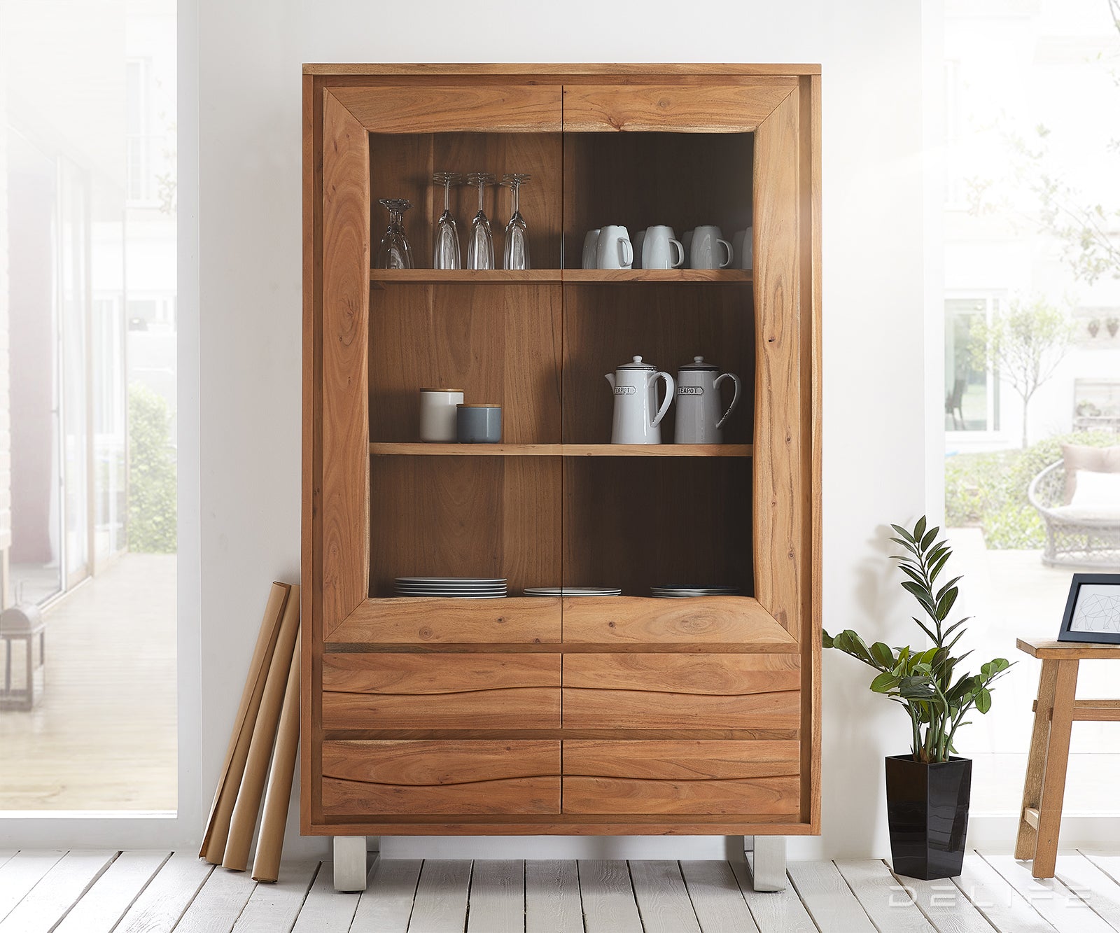 Visoka komoda Live-Edge 120x190cm, Materijal: Bagrem