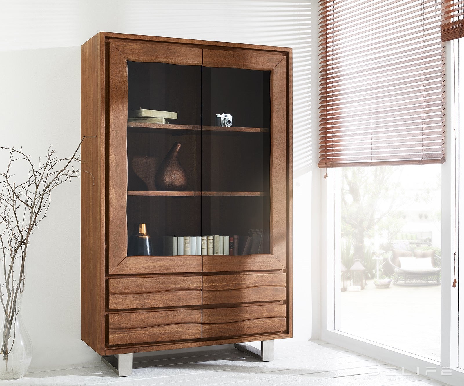 Visoka komoda Live-Edge 120x190cm, Materijal: Bagrem