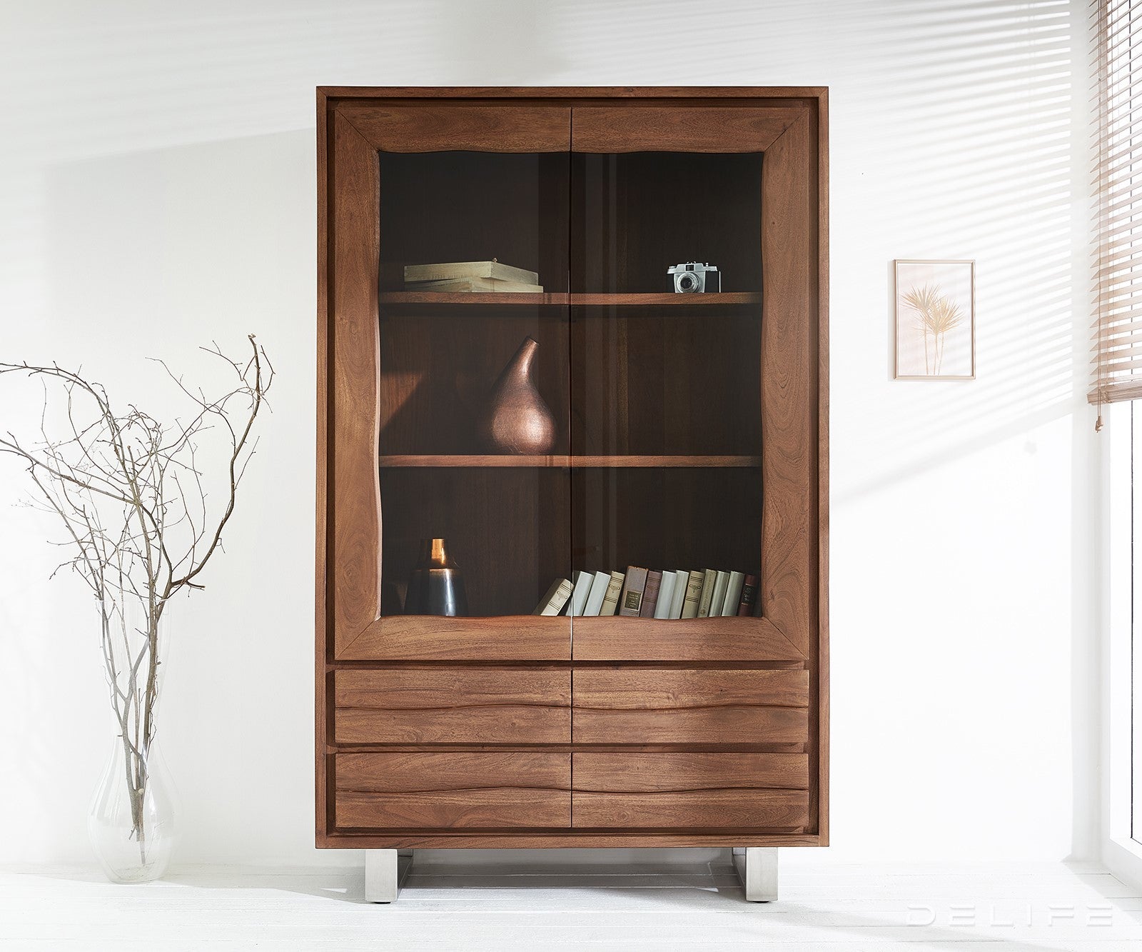 Visoka komoda Live-Edge 120x190cm, Materijal: Bagrem