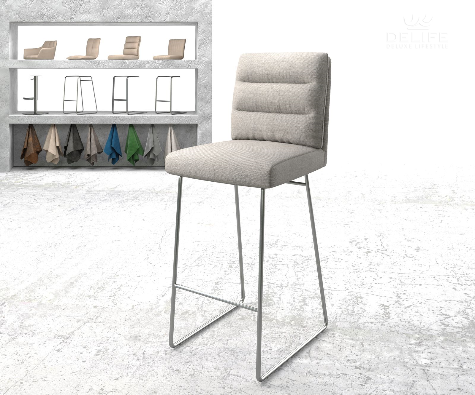 Barska stolica Pela, Materijal: Ravno tkanje