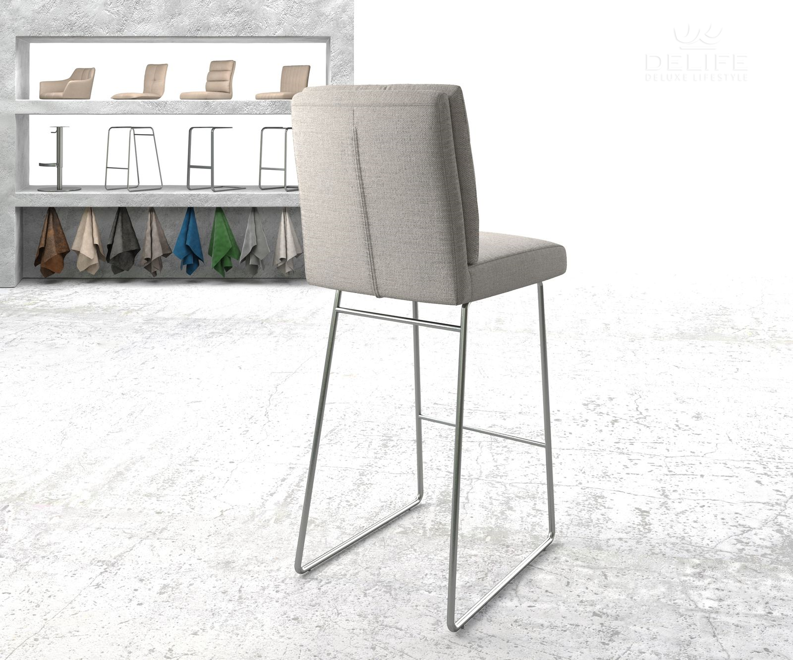 Barska stolica Pela, Materijal: Ravno tkanje