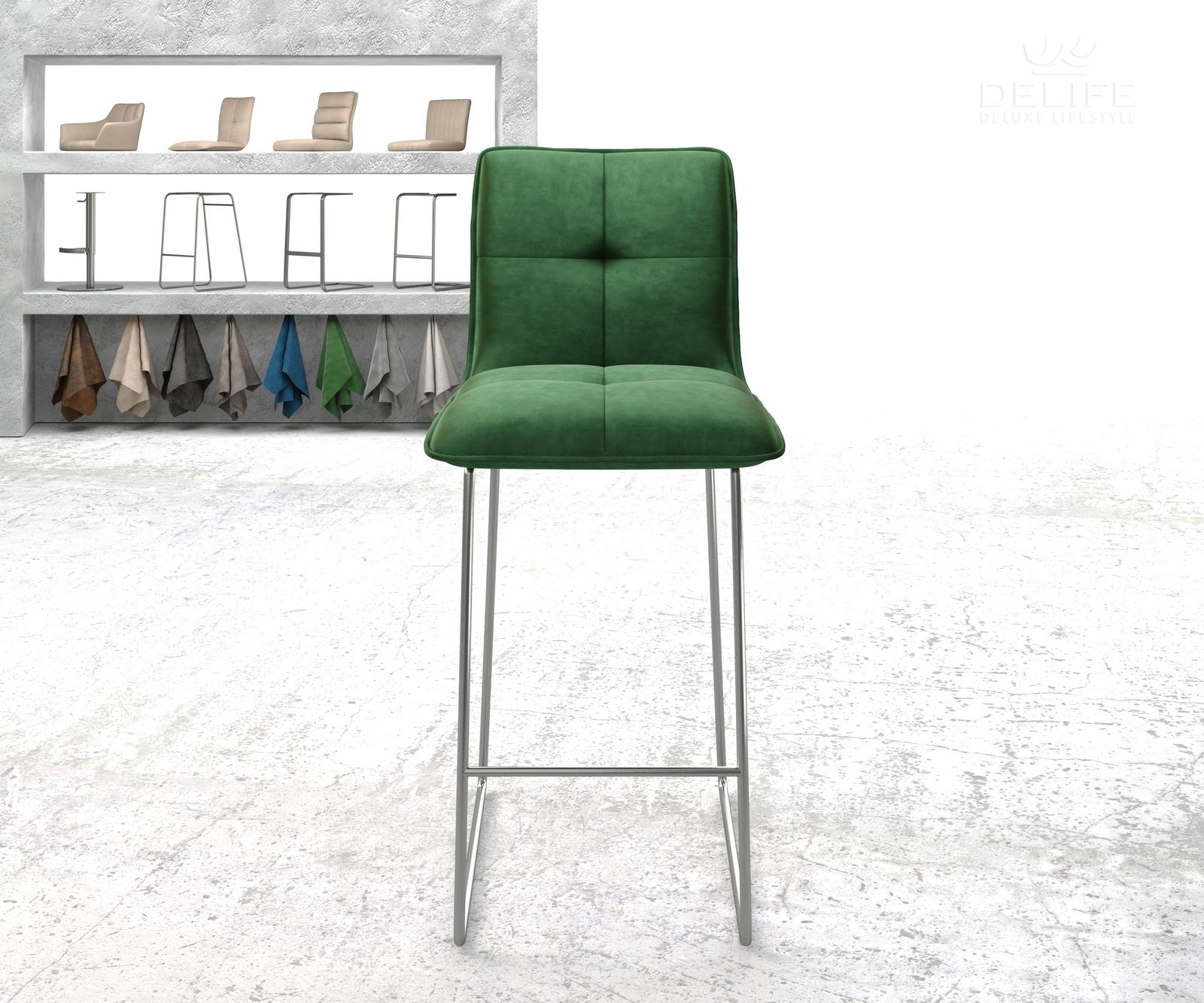 Barska stolica Maddy, Materijal: Baršun