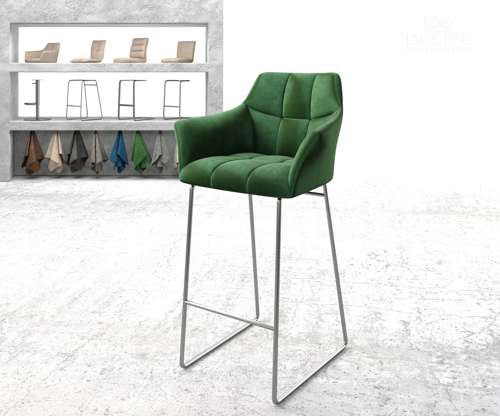 Barska stolica Yulo, Materijal: Baršun