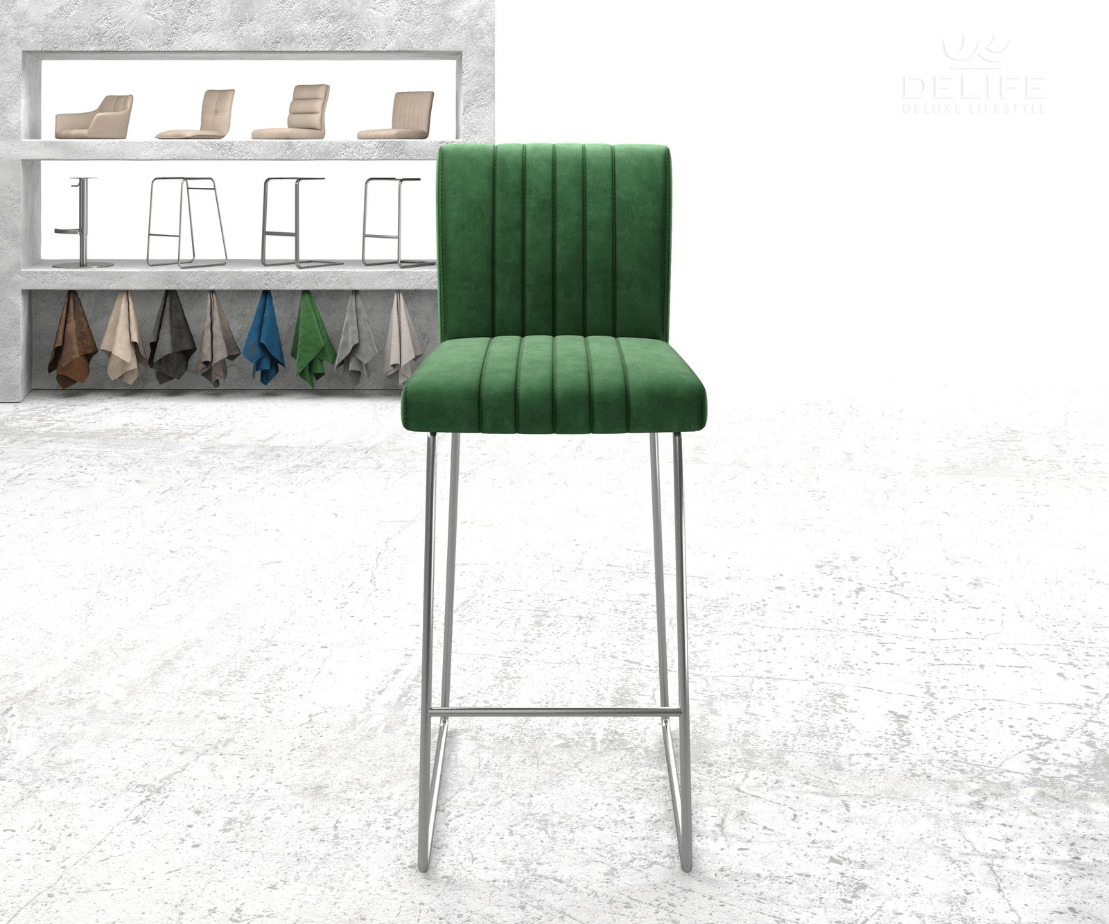 Barska stolica Luiga, Materijal: Baršun