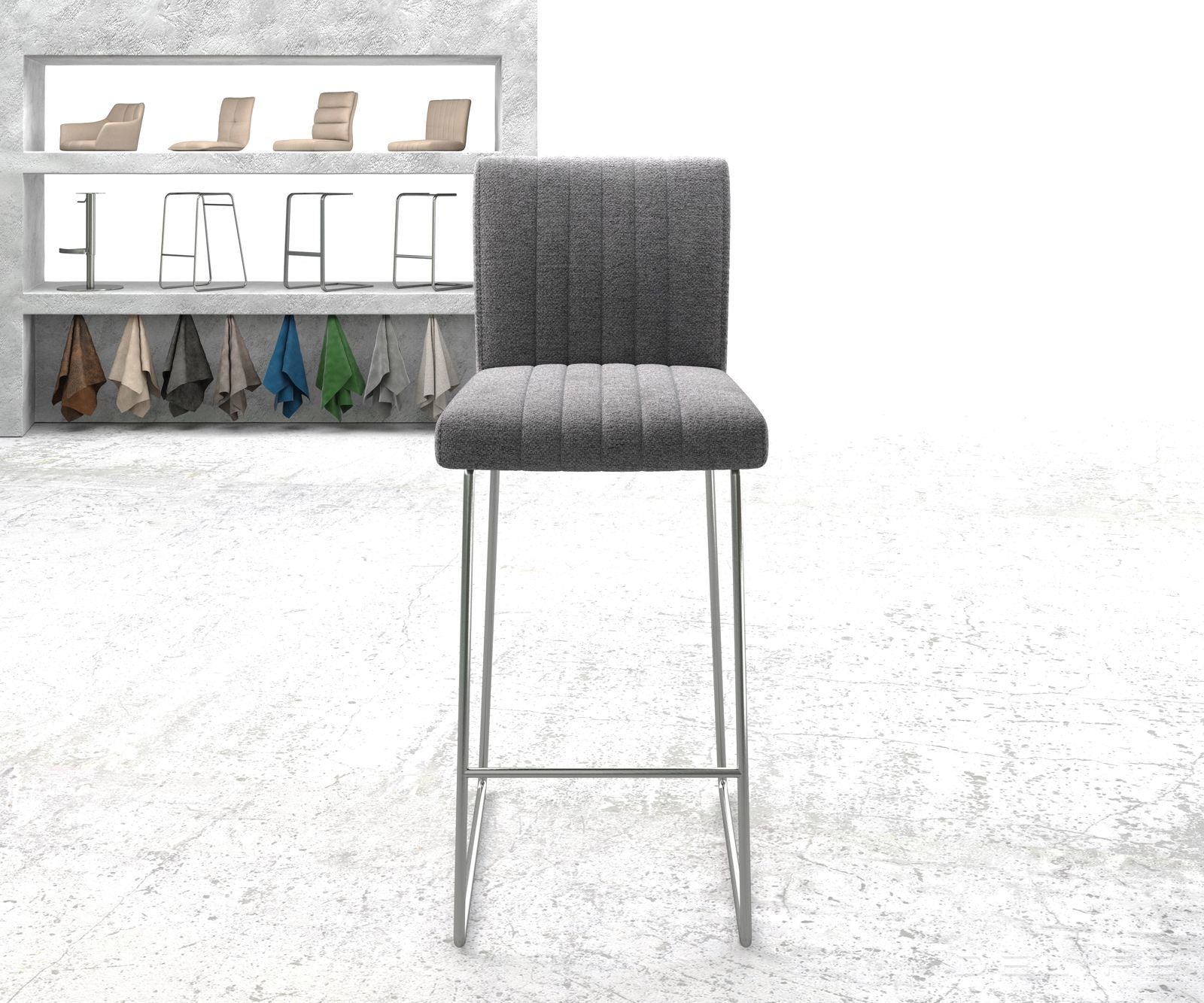 Barska stolica Luiga, Materijal: Strukturirana tkanina