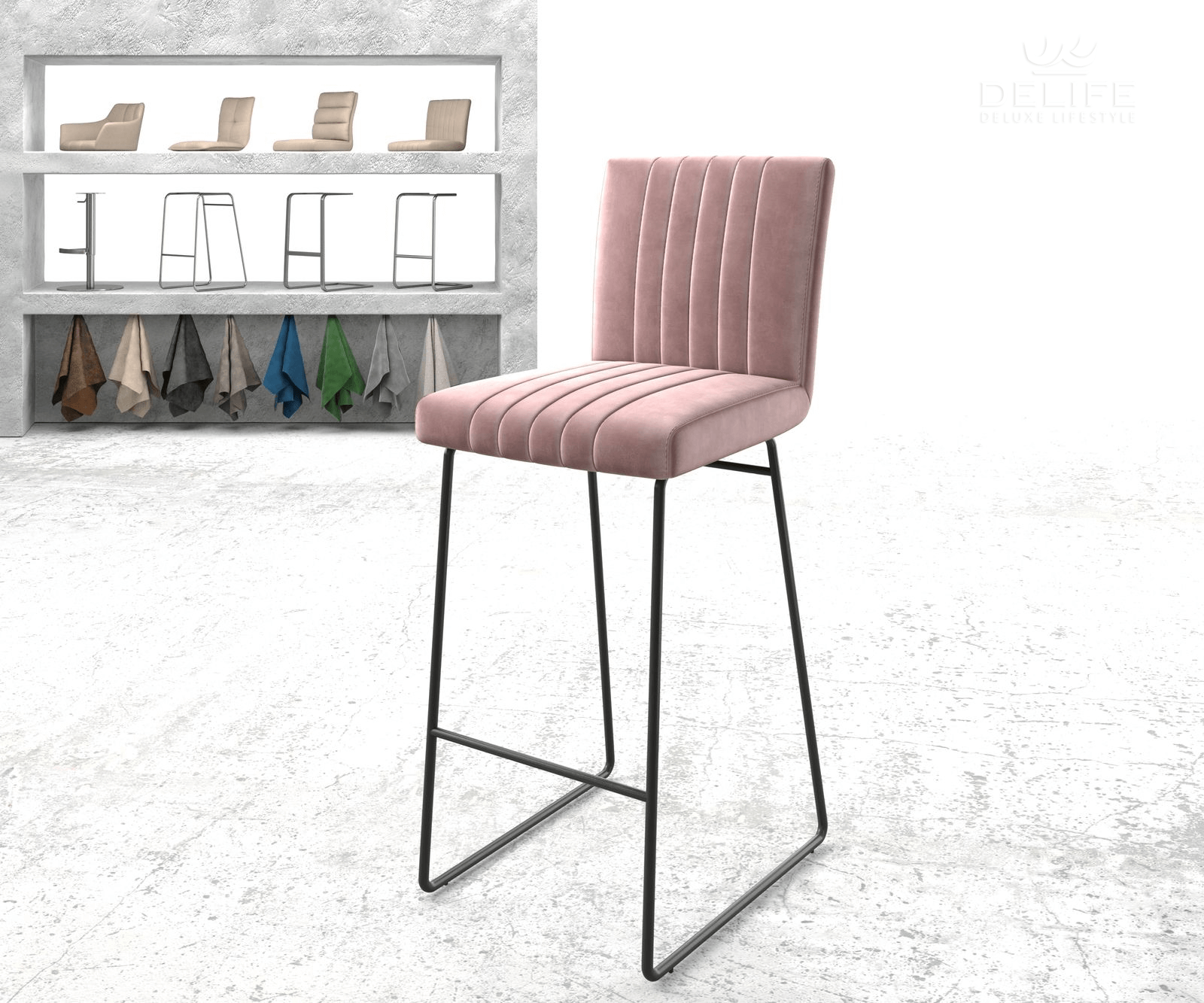 Barska stolica Luiga, Materijal: Baršun