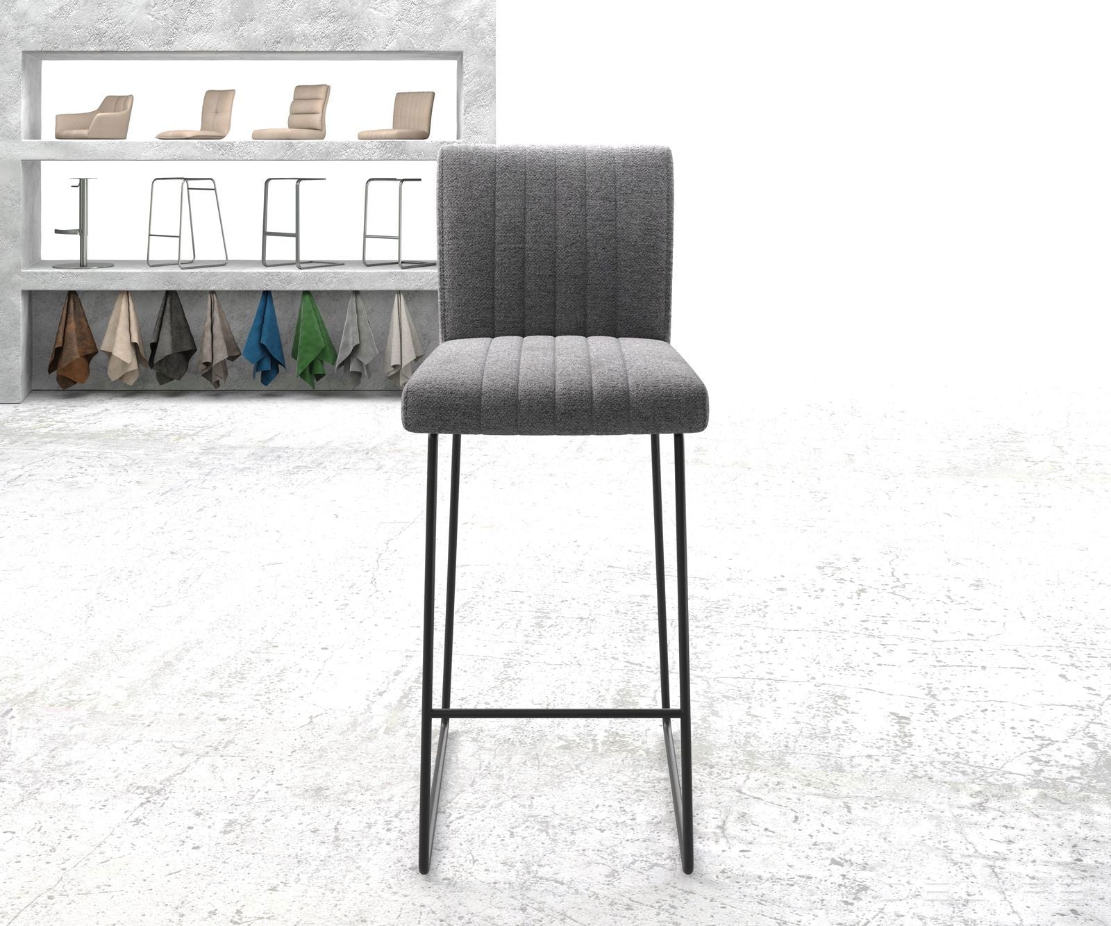 Barska stolica Luiga, Materijal: Strukturirana tkanina